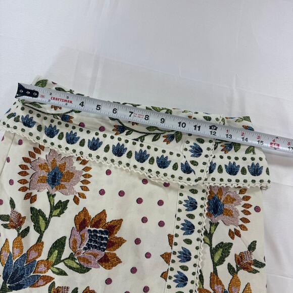 FARM Rio Summer Garden Mini Skirt Sz Small - Floral Wrap Skirt Tropical - Picture 10 of 12